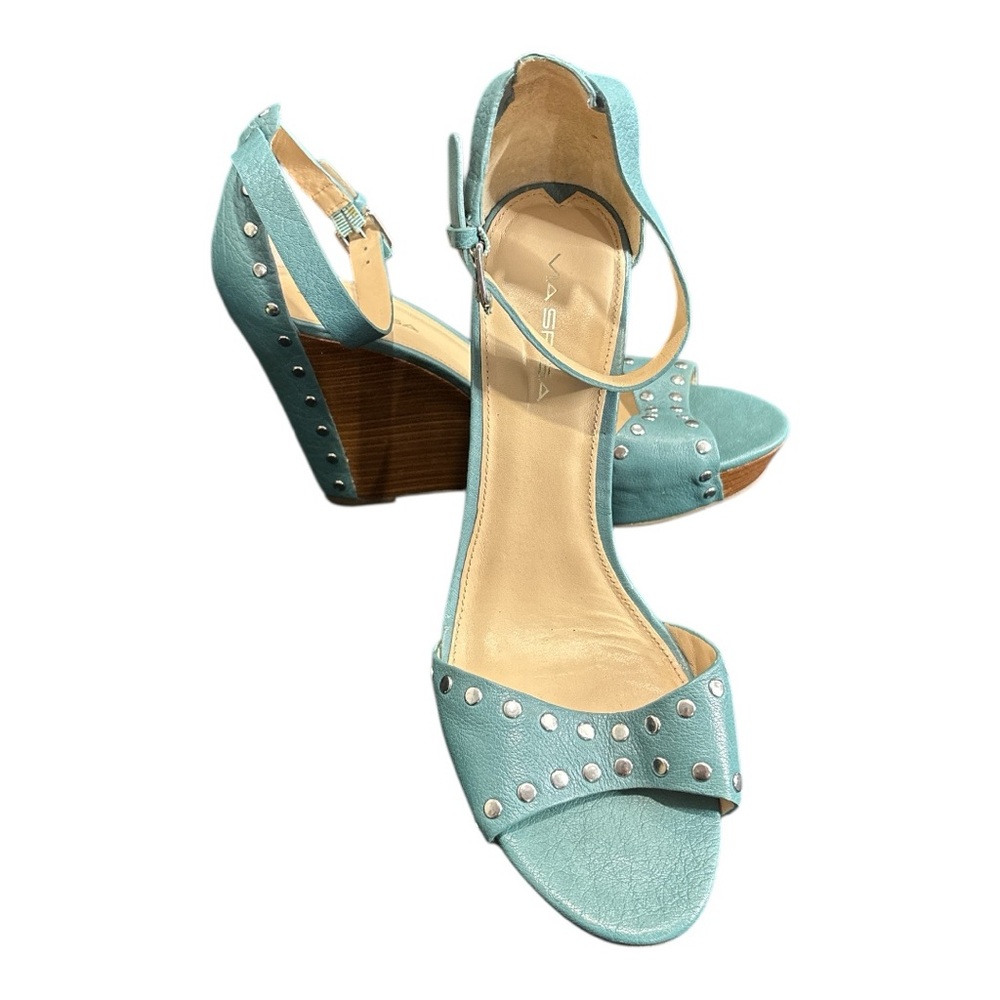 Women's Blue Wedge Sandals